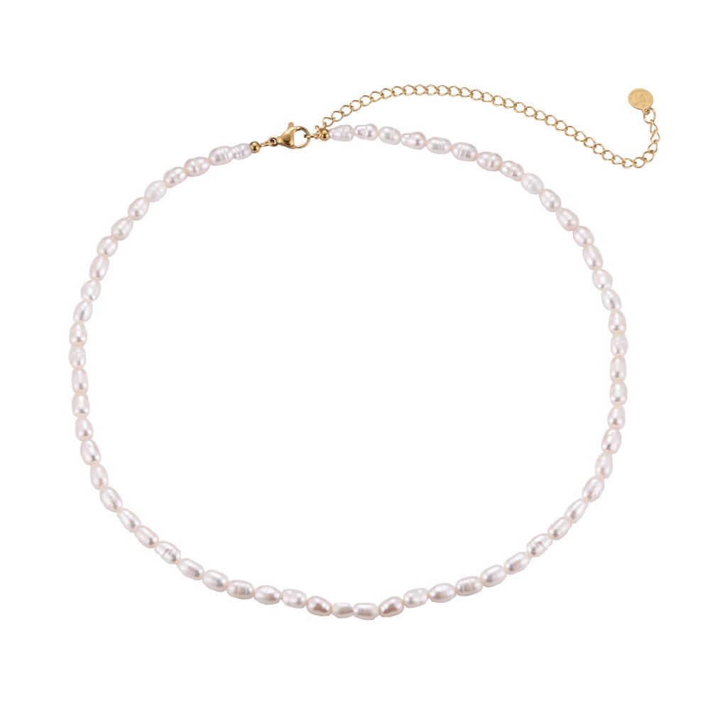 Simple Perlen Edelstahl Kette