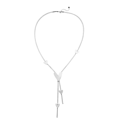 90cm Chained Hearts Edelstahl Halskette