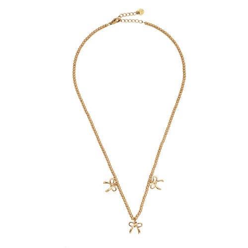 38cm Bowtie In Linsen Chain Edelstahl Halskette