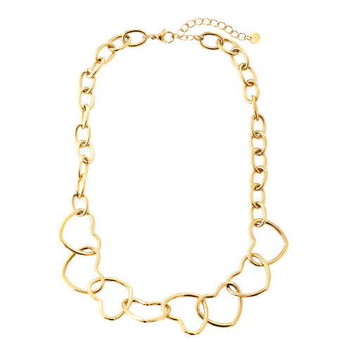 39cm Hearts Chain Edelstahl Halskette