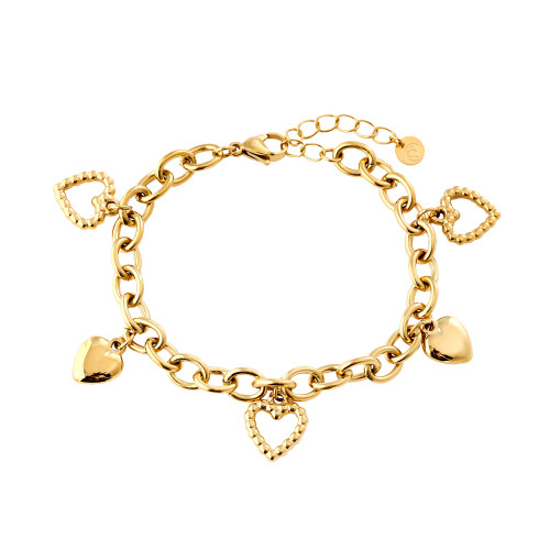 17cm Herz Charms Armband