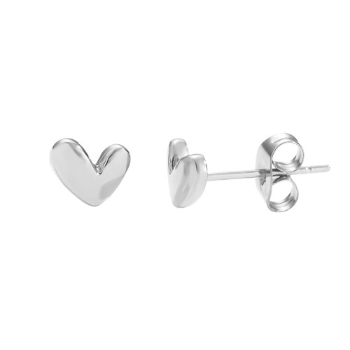 6mm Sweet Heart Edelstahl Ohrstecker