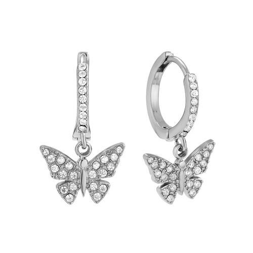 23mm Diamond Butterfly Edelstahl Ohrringe