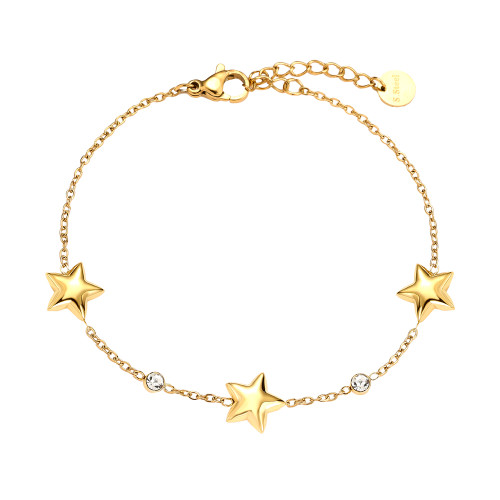 16cm Mini Star Diamond Edelstahl Armband