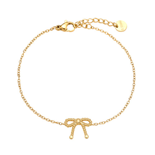 16cm Dots Bowtie Edelstahl Armkette