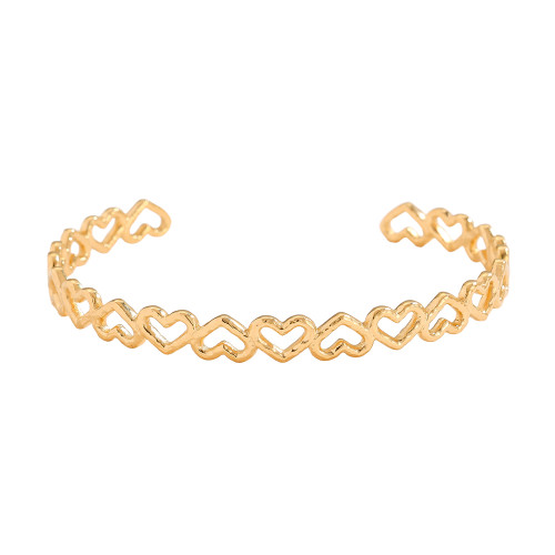 Adjustable Hearts Edelstahl Armreif