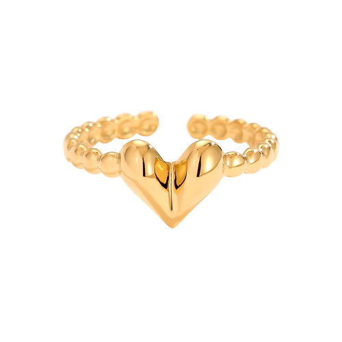 Fine Heart Edelstahl Ring