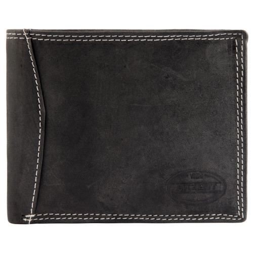 Echtledergeldbörse, schwarz