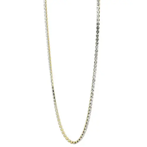 "Tahlee" Tenniskette, Edelstahl, 40 + 5cm in goldfarben