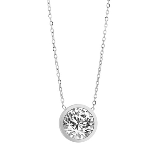 "Wintera", Edelstahl Halskette, Swarosvski, Ø 10 mm, 43+5 cm