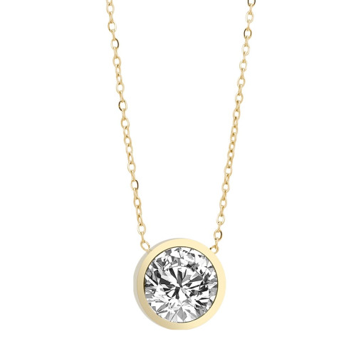 "Wintera", Edelstahl Halskette, Swarosvski, Ø 10 mm, 43+5 cm