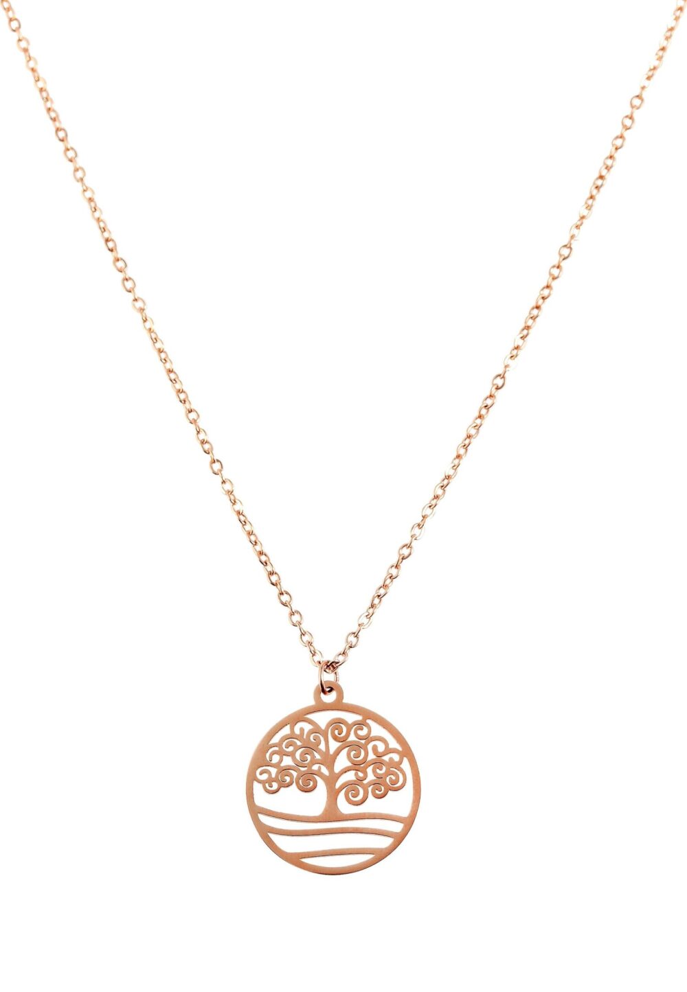 "Eleha", Edelstahlkette, Baum des Lebens mit Anhänger, Länge 43 cm – Bild 2