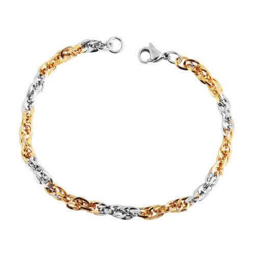 Edelstahlarmband, bicolor