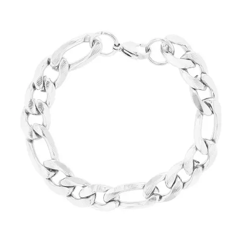 "Devin" Figaroarmband, Edelstahl, 21 cm