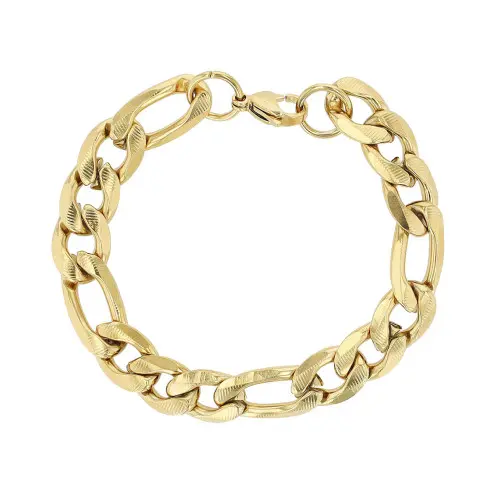 "Devin"  Figaroarmband, Edelstahl, 21 cm