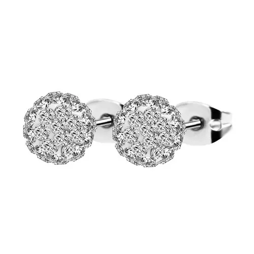 Titan Ohrstecker mit Similibesatz