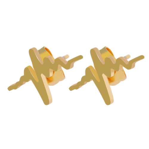 Edelstahl Ohrstecker, " Herzschlag"