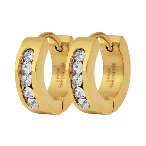 "Zwena", Edelstahl Klapp-Creolen, Simili