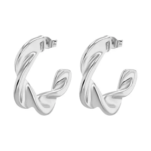 "Verenice" Halbcreole mit Steckverschluss, silberfarbig oder goldfarbig